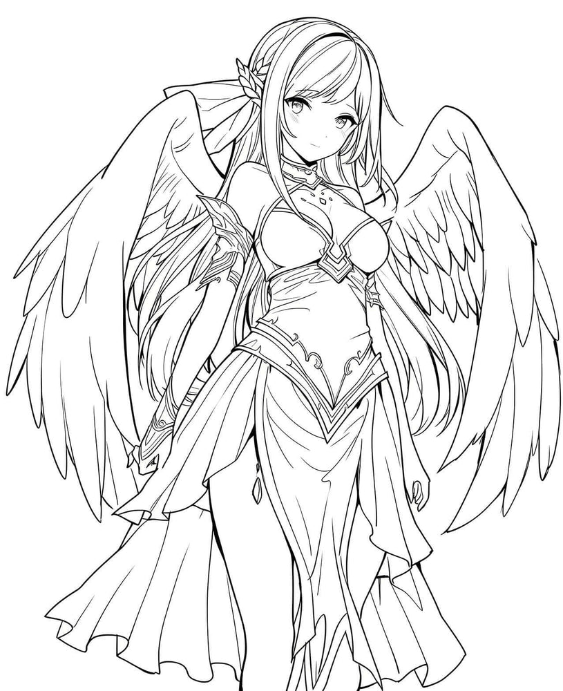 Aetheria: Guardian Angel Anime Coloring Page - Infinite Visibility (ONLINE ORDER ONLY)