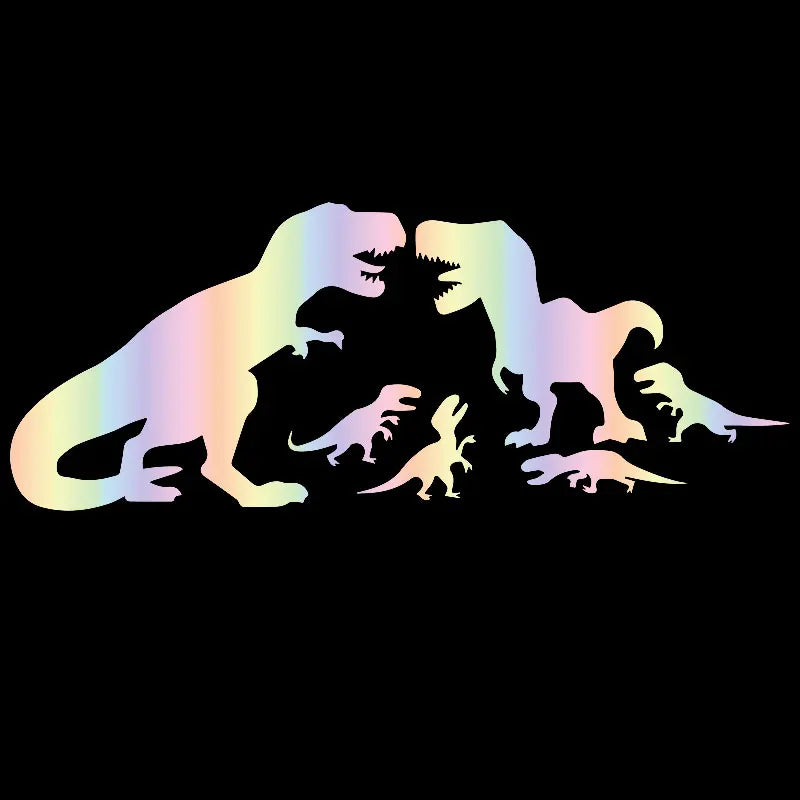 Tyrannosaurus Rex Family Car Stickers Lnteresting Dinosaur Decoration Notebook Windscreen Vinyl Decals (ONLINE ORDER ONLY)