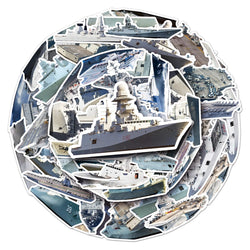 Warship Aircraft Carrier Stickers Set - Laptop, Phone, Suitcase, Notebook Decor (Online Order Only)