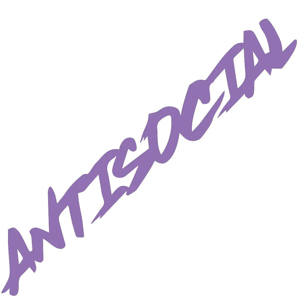 Antisocial Car Sticker Flag Windshield Creative Competition Letters JDM Decorative Styling Style Vinyl Decals (ONLINE ORDER ONLY)