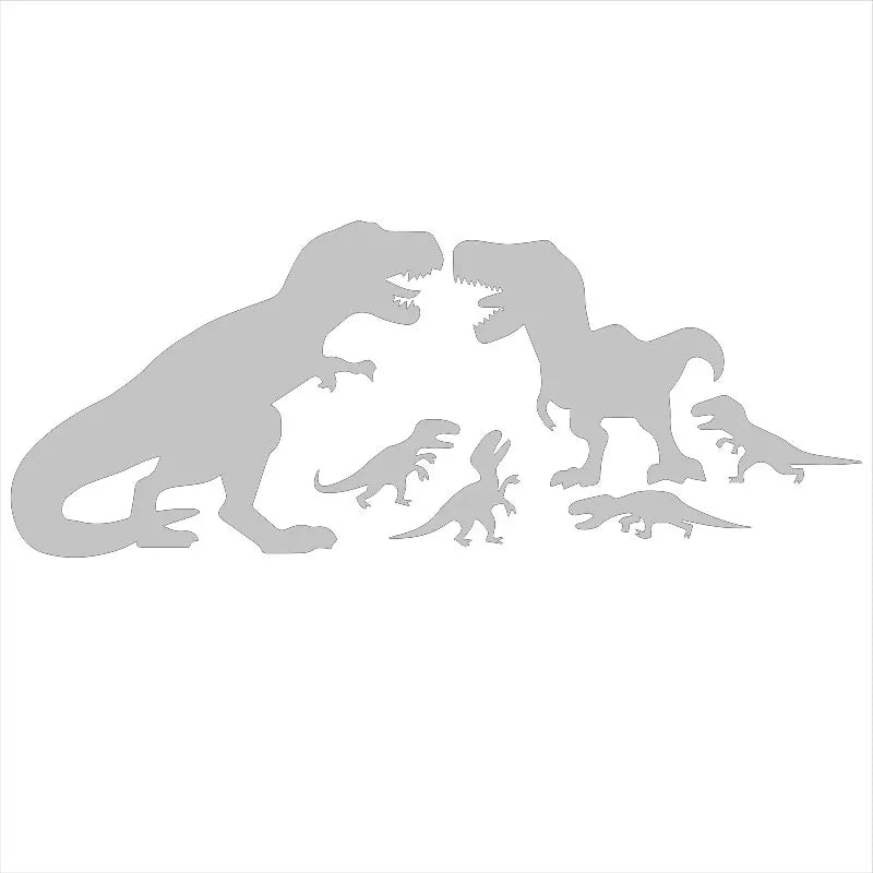 Tyrannosaurus Rex Family Car Stickers Lnteresting Dinosaur Decoration Notebook Windscreen Vinyl Decals (ONLINE ORDER ONLY)