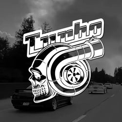 SKULL TURBO car stickers Vinyl Decals - For Cars, Trucks, Walls, Laptops, Windows, Motorcycles, Bumpers Or Crafts (Online Order Only)