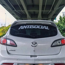 Antisocial Car Sticker Windshield Banner Night Run JDM Sport Competition Style Waterproof Sunscreen Decorative Vinyl Decals (ONLINE ORDER ONLY)