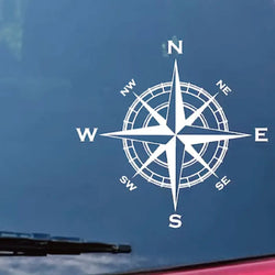 Nautical Compass Car Stickers Outdoor Personality Styling Decoration Laptop Sticker Reflective Rear End Glass Vinyl Decals (ONLINE ORDER ONLY)