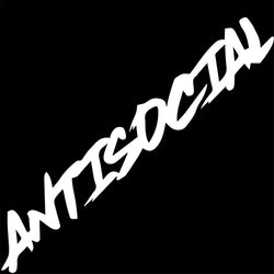Antisocial Car Sticker Flag Windshield Creative Competition Letters JDM Decorative Styling Style Vinyl Decals (ONLINE ORDER ONLY)