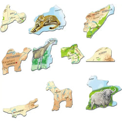 Africa Map 63 Piece Tray Jigsaw Puzzle Larsen (ONLINE ORDER ONLY)