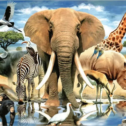 African Oasis 234 Piece "World's Smallest" Jigsaw Puzzle TDC (ONLINE ORDER ONLY)