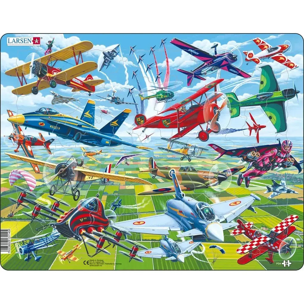 Airplane Show 64 Piece Tray Jigsaw Puzzle Larsen (ONLINE ORDER ONLY)