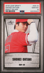 Graded 2018 Leaf Draft Shohei Ohtani #DS-01 Draft Silver Rookie RC Baseball Card PSA 10 Gem Mint