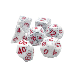 Alabaster Malphite - 7 Piece DnD Dice Set | Acrylic RPG Gaming Dice (ONLINE ORDER ONLY)