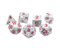 Alabaster Malphite - 7 Piece DnD Dice Set | Acrylic RPG Gaming Dice (ONLINE ORDER ONLY)