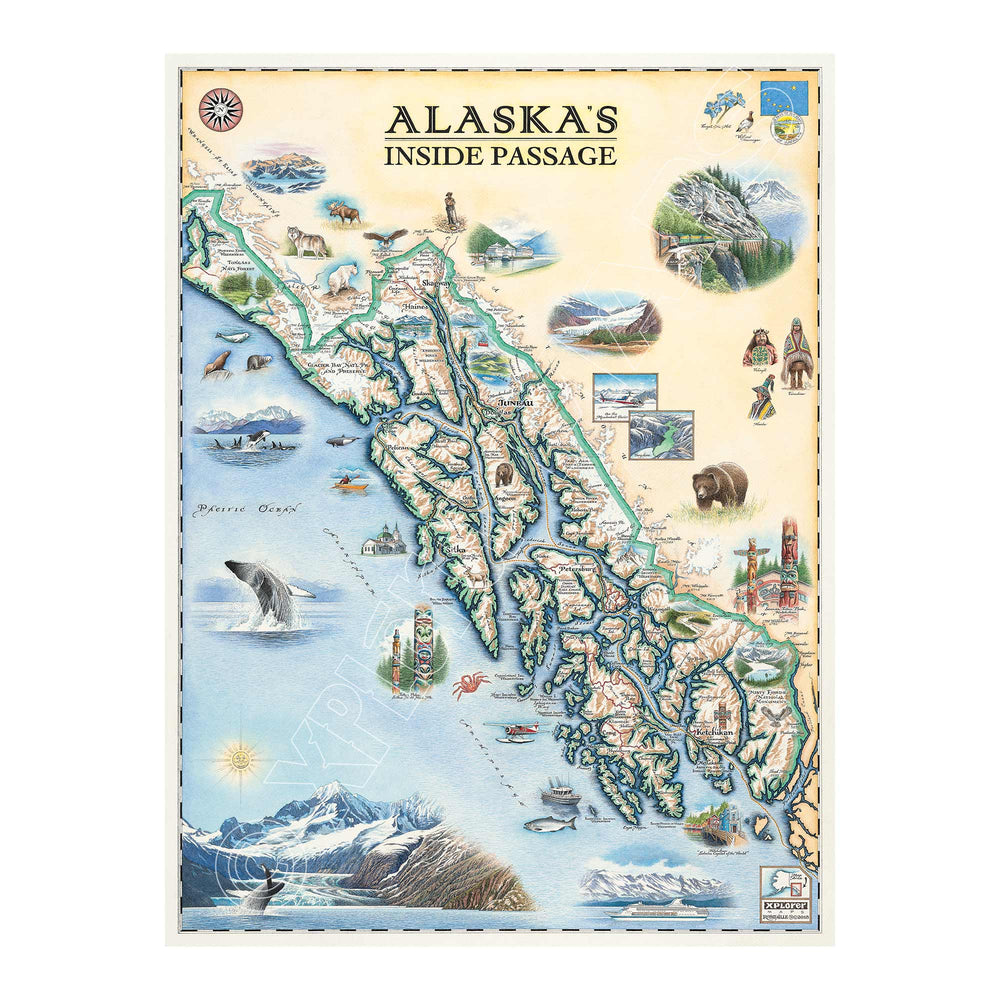 Alaska's Inside Passage 1000 Piece Jigsaw Puzzle Xplorer Maps (ONLINE ORDER ONLY)
