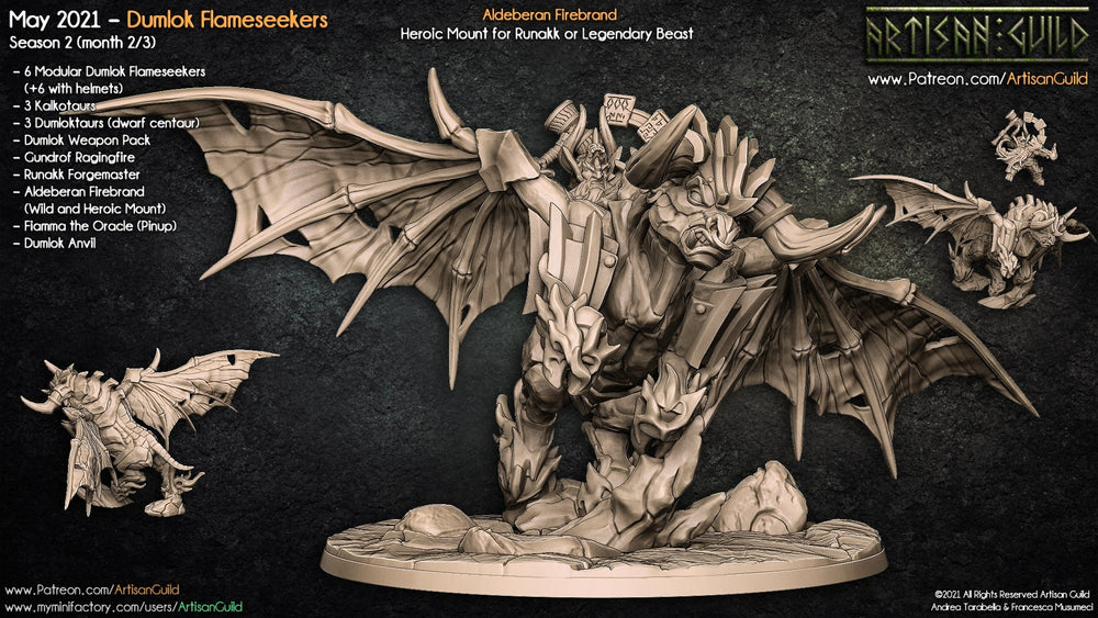 3D Printed Artisan Guild Aldeberan Firebrand Dumlok Flameseekers 28mm 32mm (Online Only)