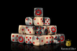 Alien Dice | Beige & Red (ONLINE ORDER ONLY)