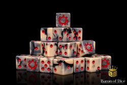 Alien Dice | Beige & Red (ONLINE ORDER ONLY)
