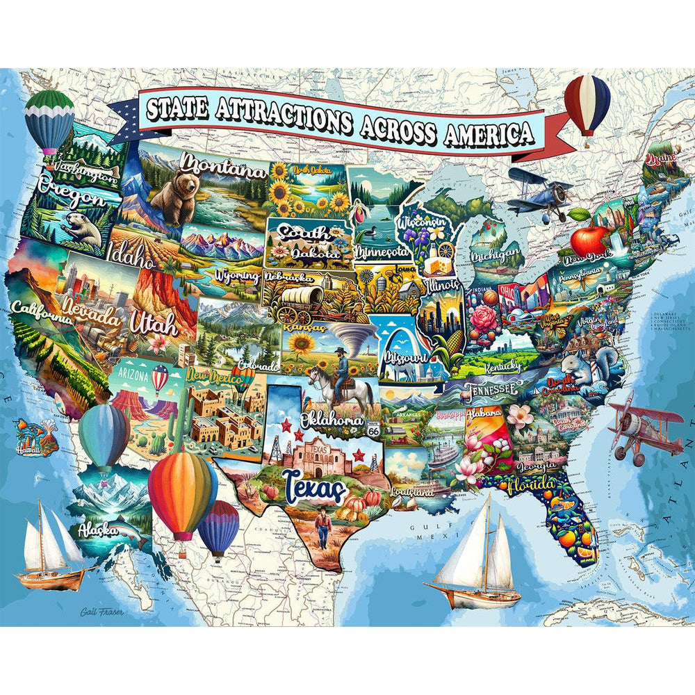 All American Attractions 1000 Piece Jigsaw Puzzle Springbok (ONLINE ORDER ONLY)