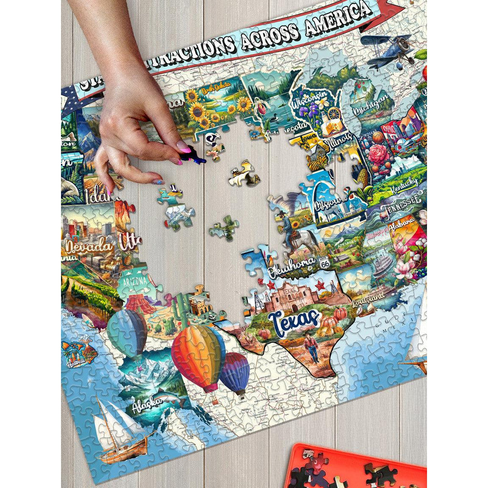 All American Attractions 1000 Piece Jigsaw Puzzle Springbok (ONLINE ORDER ONLY)