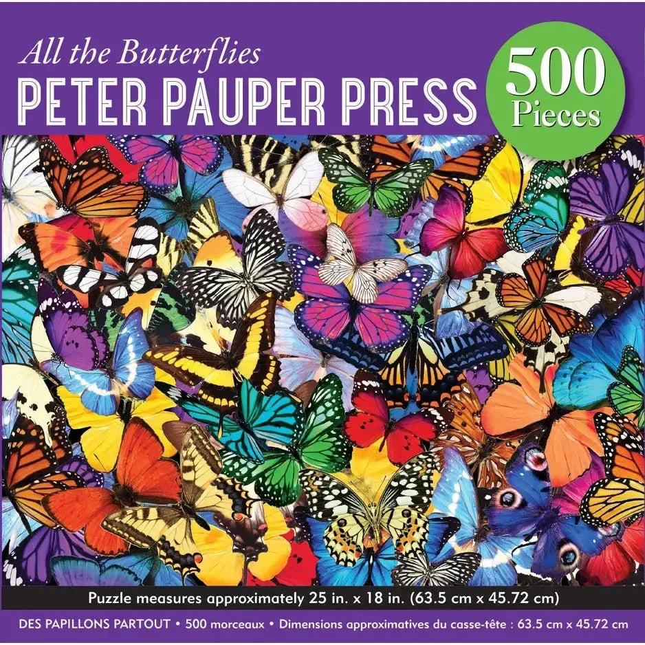All the Butterflies 500 Piece Jigsaw Puzzle Peter Pauper (ONLINE ORDER ONLY)