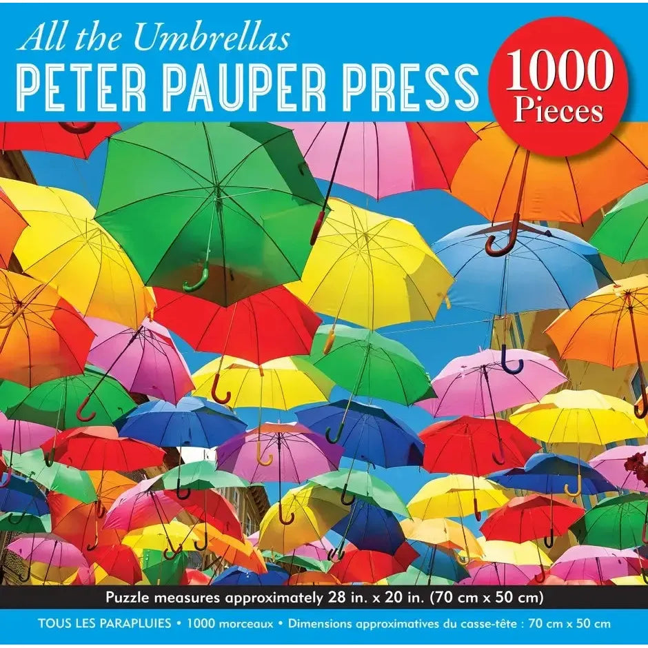 All the Umbrellas 1000 Piece Jigsaw Puzzle Peter Pauper (ONLINE ORDER ONLY)