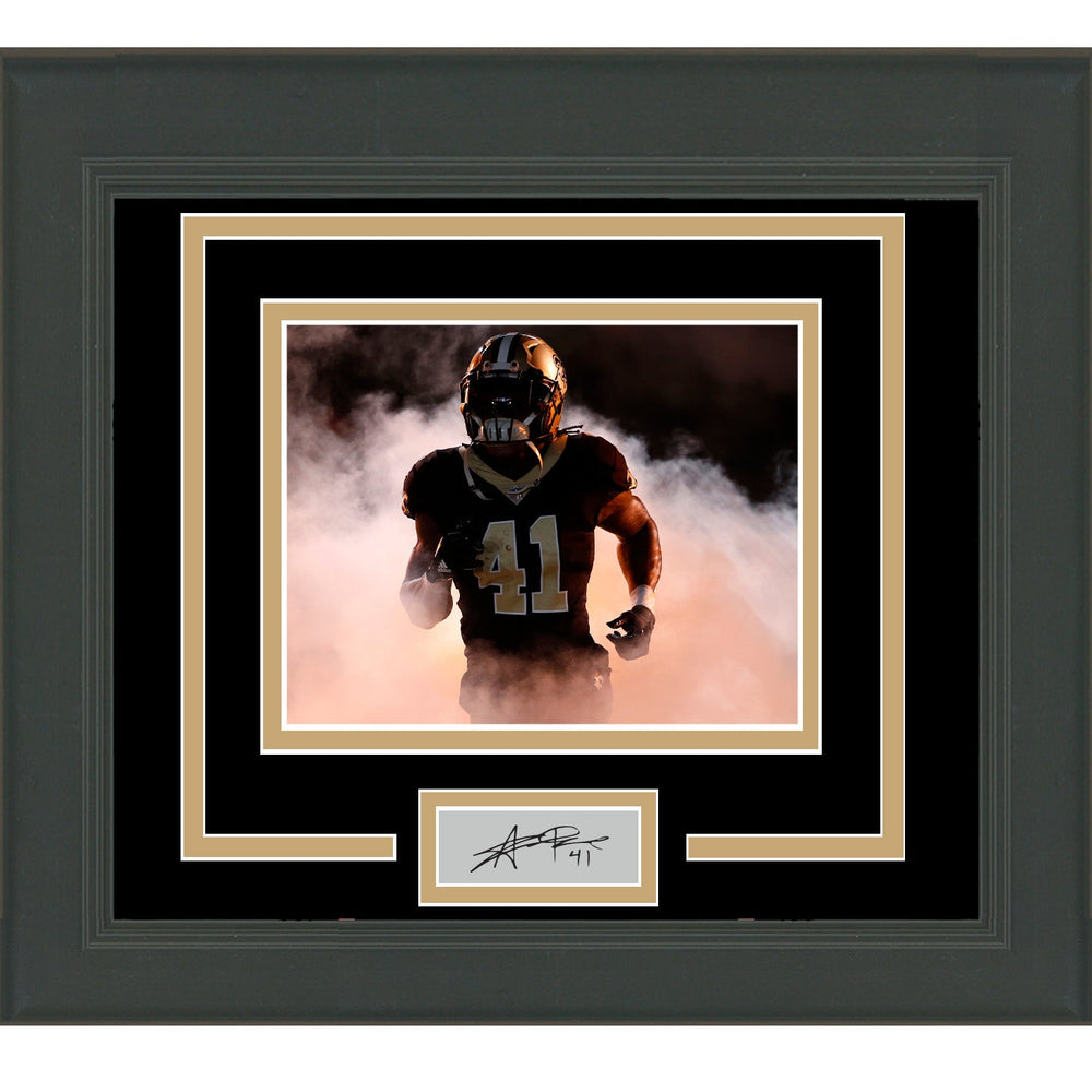 Framed Alvin Kamara Facsimile Laser Engraved Signature Auto New Orleans Saints 11x14 Football Photo (ONLINE ORDER ONLY)