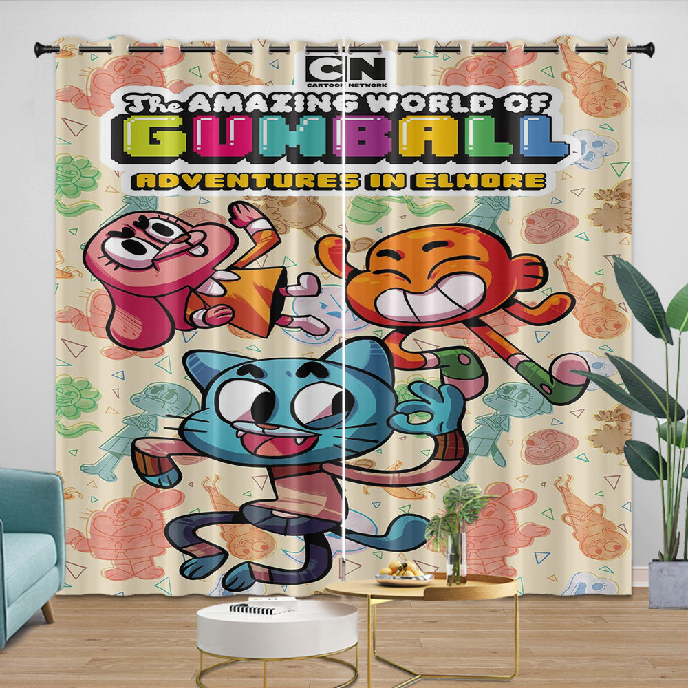 Amazing World of Gumball Curtains Movie Blackout Window Drapes (ONLINE ORDER ONLY)