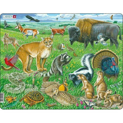 American Prairie Animals 53 Piece Tray Jigsaw Puzzle Larsen (ONLINE ORDER ONLY)