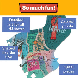 American Road Trip 1000 Piece Shaped Jigsaw Puzzle TDC (ONLINE ORDER ONLY)