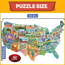 American Road Trip 1000 Piece Shaped Jigsaw Puzzle TDC (ONLINE ORDER ONLY)