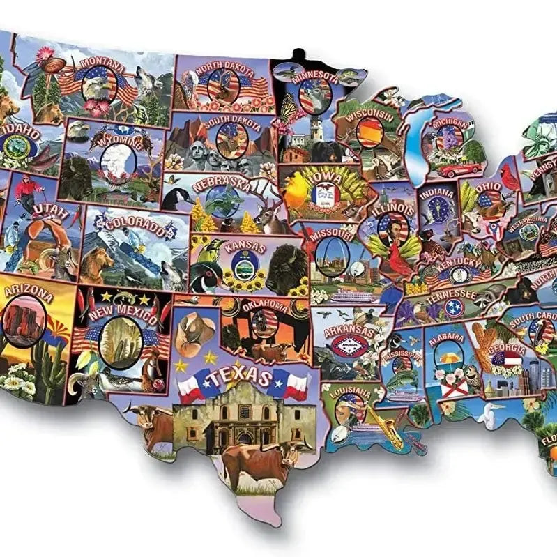 American Vintage Postcards 1000 Piece Shaped Jigsaw Puzzle TDC (ONLINE ORDER ONLY)