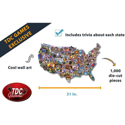 American Vintage Postcards 1000 Piece Shaped Jigsaw Puzzle TDC (ONLINE ORDER ONLY)