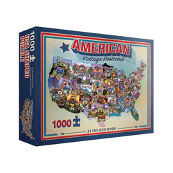 American Vintage Postcards 1000 Piece Shaped Jigsaw Puzzle TDC (ONLINE ORDER ONLY)