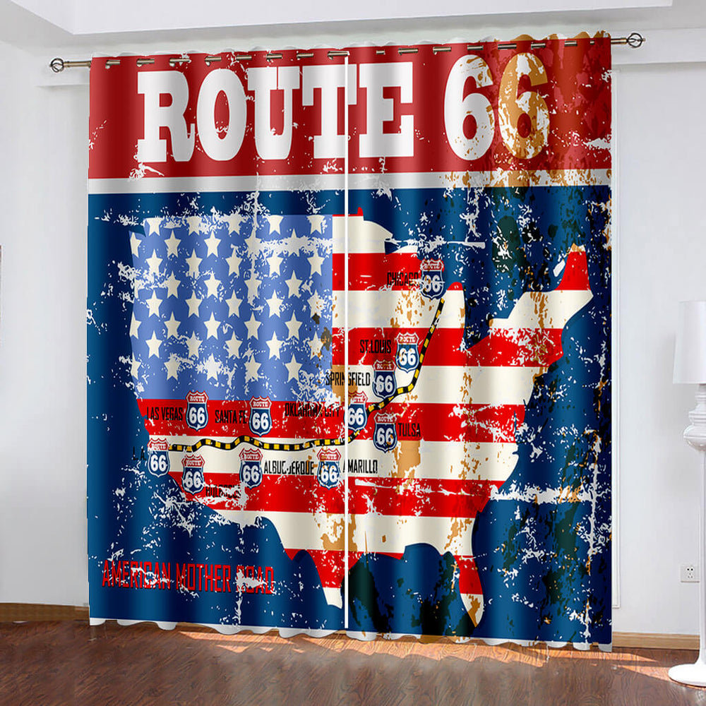 American Flag Curtains Blackout Window Drapes (Online Order Only)