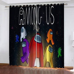 Among Us Curtains Blackout Window Treatments Drapes for Room Decoration (Online Order Only)
