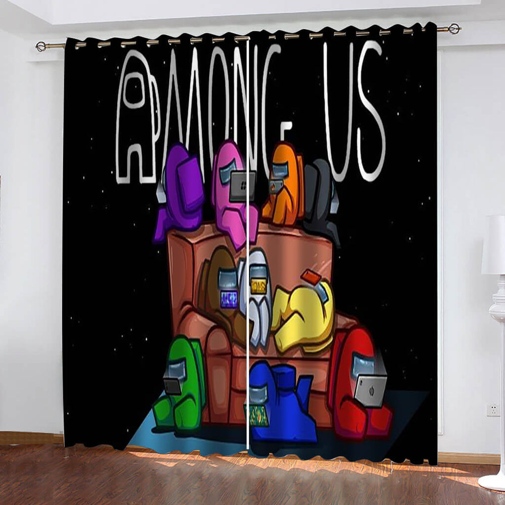 Among Us Curtains Blackout Window Treatments Drapes for Room Decoration (Online Order Only)