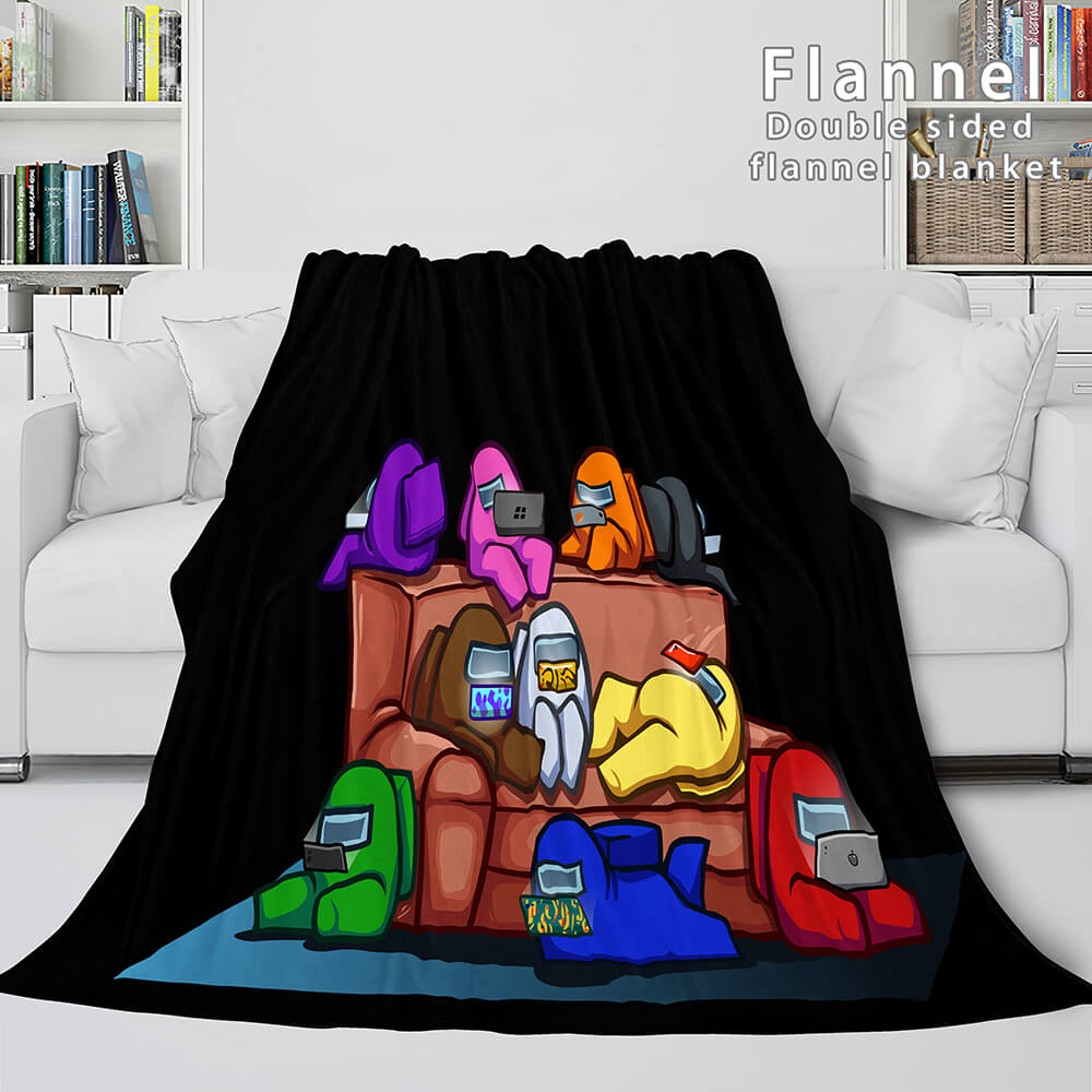 Among Us Soft Flannel Blanket Fleece Throw Blanket Bedding Sets (Online Order Only)