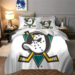 Anaheim Ducks Bedding Set Pattren Quilt Duvet Cover Without Filler (Online Order Only)