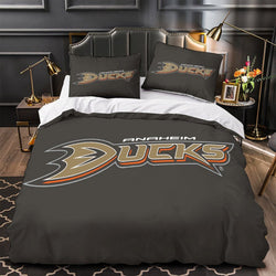 Anaheim Ducks Bedding Set Pattren Quilt Duvet Cover Without Filler (Online Order Only)