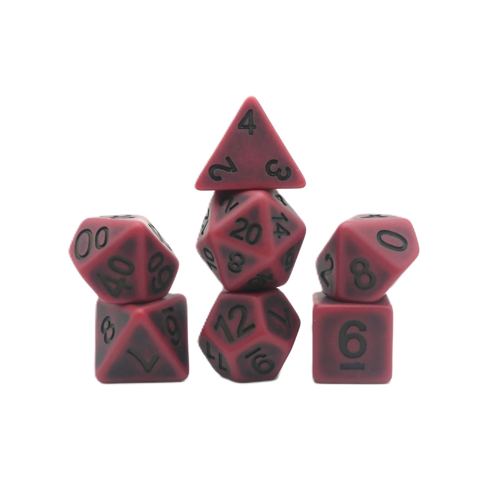 Ancient Blood - 7 Piece DnD Dice Set | Acrylic RPG Gaming Dice (ONLINE ORDER ONLY)