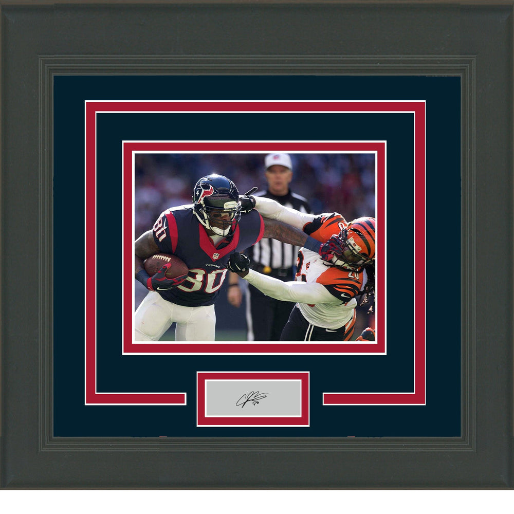 Framed Andre Johnson Facsimile Laser Engraved Signature Auto Houston Texans 11x14 Football Photo (ONLINE ORDER ONLY)