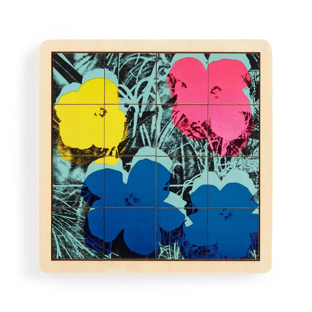Andy Warhol Flowers 2-in-1 Sliding Wood Puzzle Galison (ONLINE ORDER ONLY)