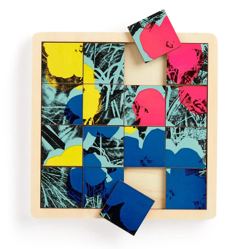 Andy Warhol Flowers 2-in-1 Sliding Wood Puzzle Galison (ONLINE ORDER ONLY)