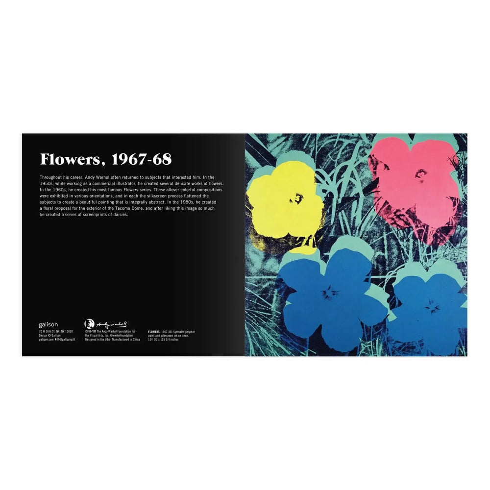 Andy Warhol Flowers 2-in-1 Sliding Wood Puzzle Galison (ONLINE ORDER ONLY)