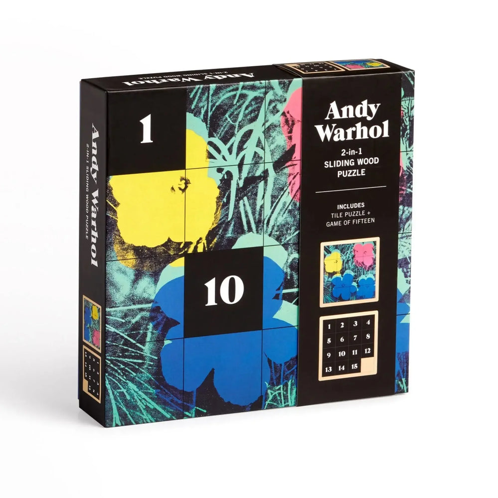 Andy Warhol Flowers 2-in-1 Sliding Wood Puzzle Galison (ONLINE ORDER ONLY)