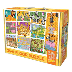 Animal Count 35 Piece Floor Jigsaw Puzzle Cobble Hill (ONLINE ORDER ONLY)
