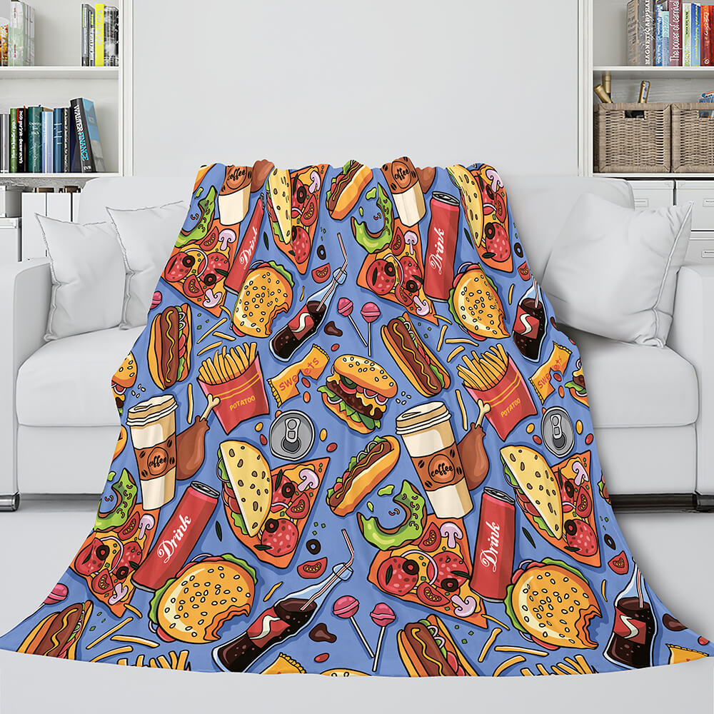 Animal Flower Soft Flannel Fleece Throw Cosplay Blanket (Online Order Only)