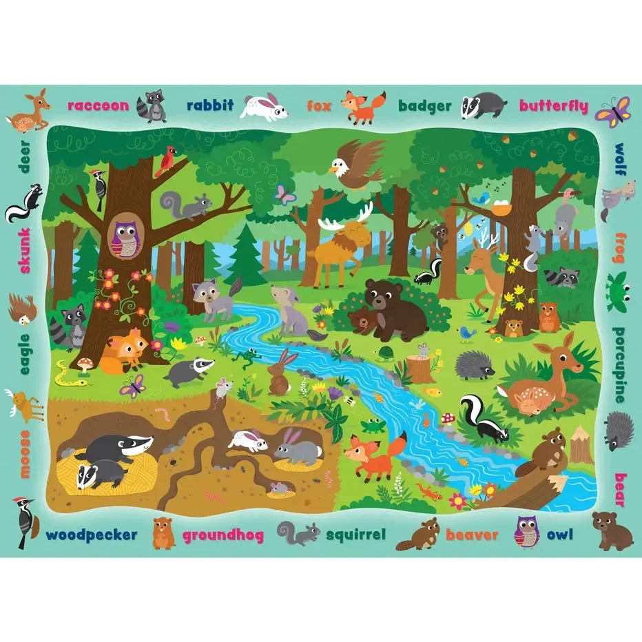 Animals in the Forest Hide & Seek 48 Piece Jigsaw Puzzle MasterPieces (ONLINE ORDER ONLY)