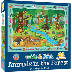 Animals in the Forest Hide & Seek 48 Piece Jigsaw Puzzle MasterPieces (ONLINE ORDER ONLY)