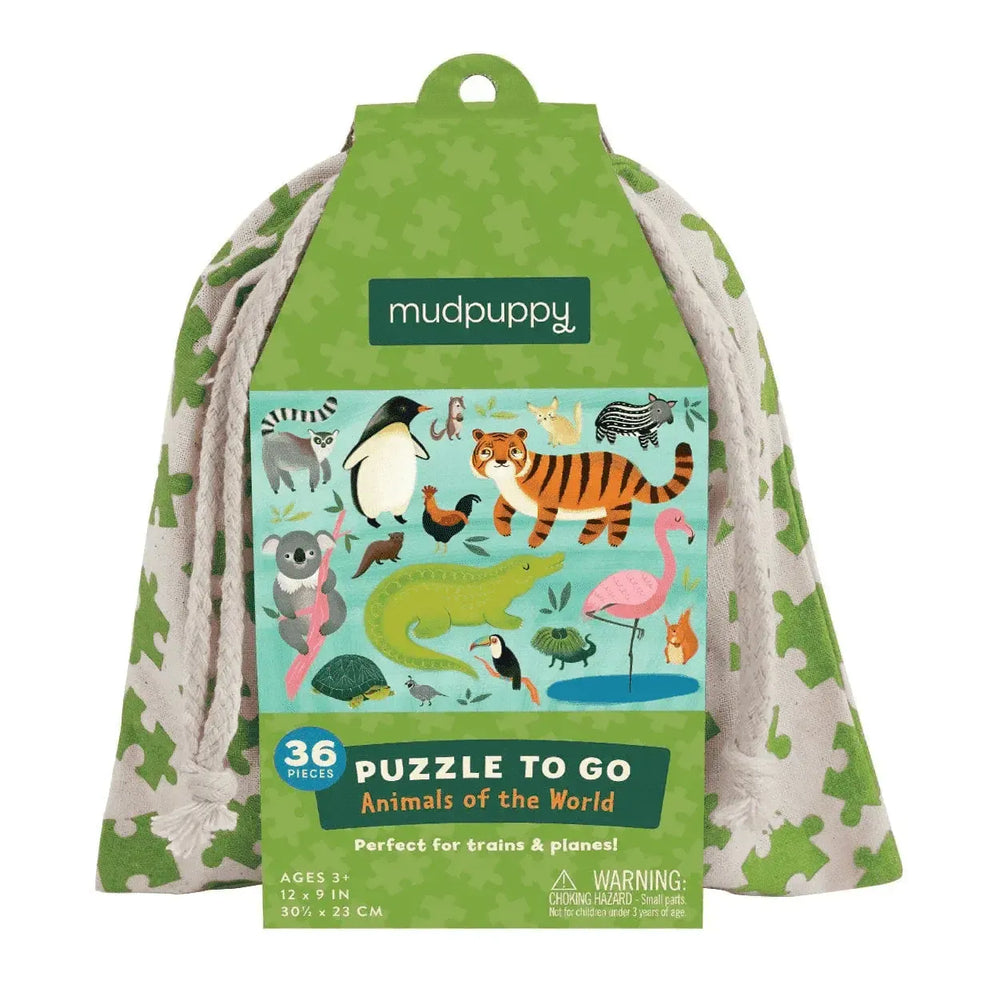 Animals of the World 36 Piece Mini Jigsaw Puzzle Mudpuppy (ONLINE ORDER ONLY)
