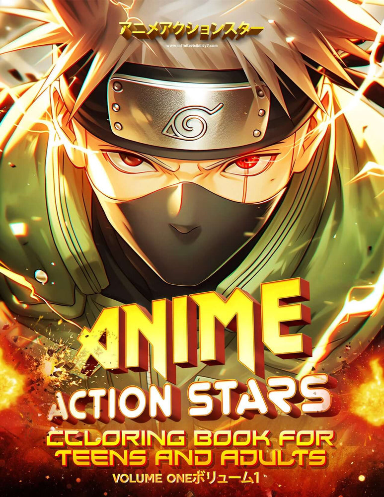 Anime Action Stars Coloring Book Vol 1 | 60 Pages | Teens & Adults (ONLINE ORDER ONLY)