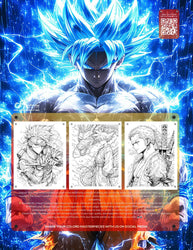 Anime Action Stars Coloring Book Vol 1 | 60 Pages | Teens & Adults (ONLINE ORDER ONLY)